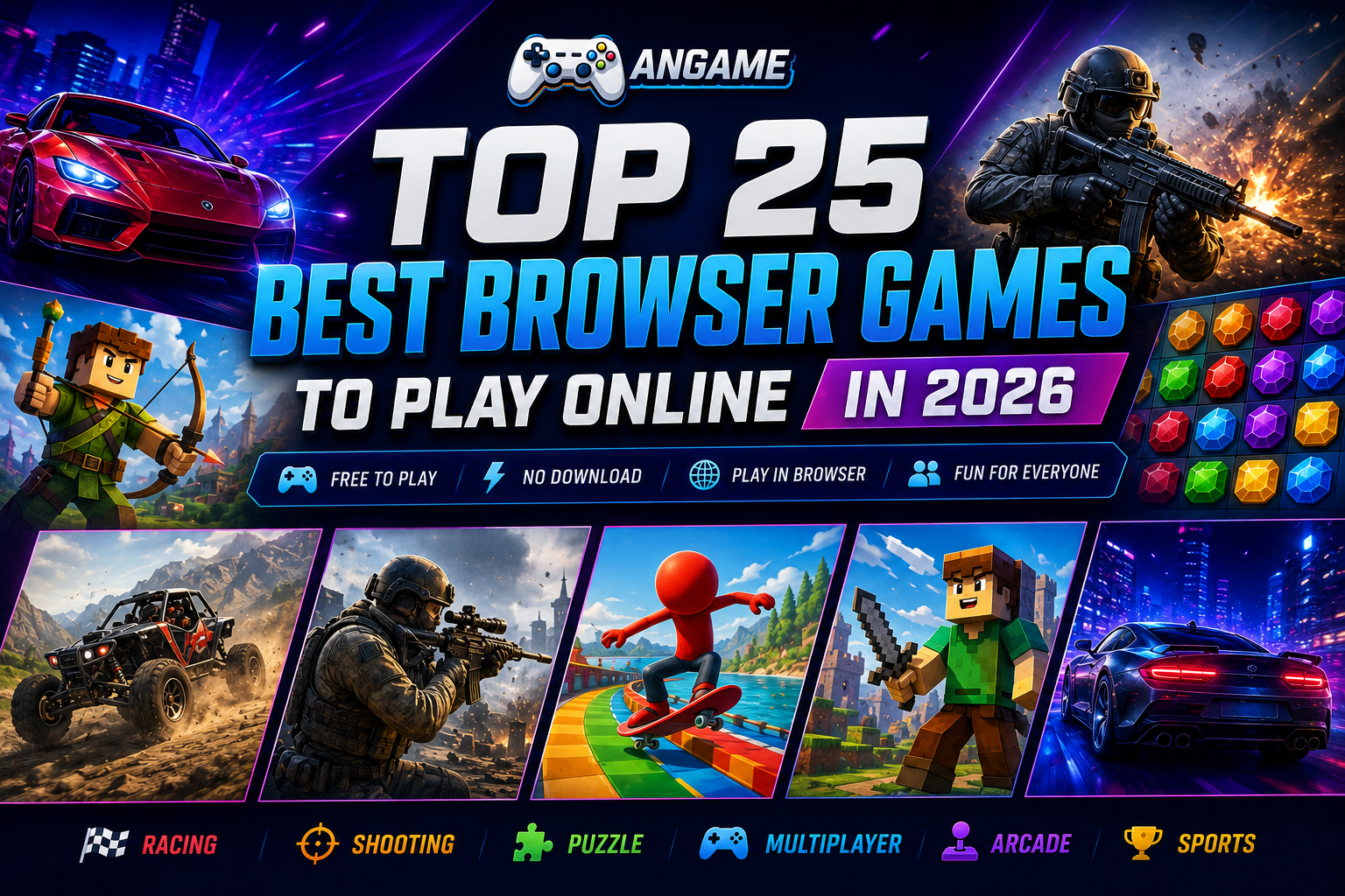 Top 25 Best Browser Games to Play Online on ANGAME in 2026